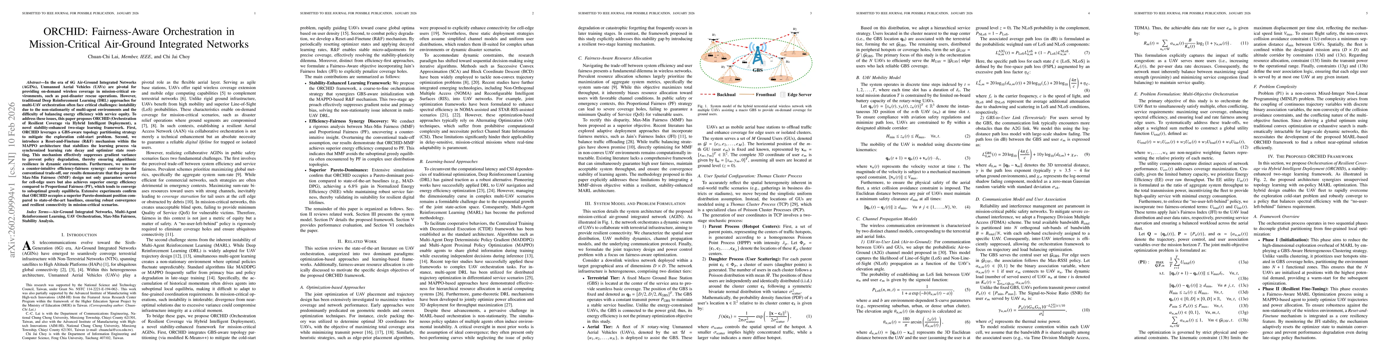 Thumbnail for ORCHID: Fairness-Aware Orchestration in Mission-Critical Air-Ground Integrated Networks