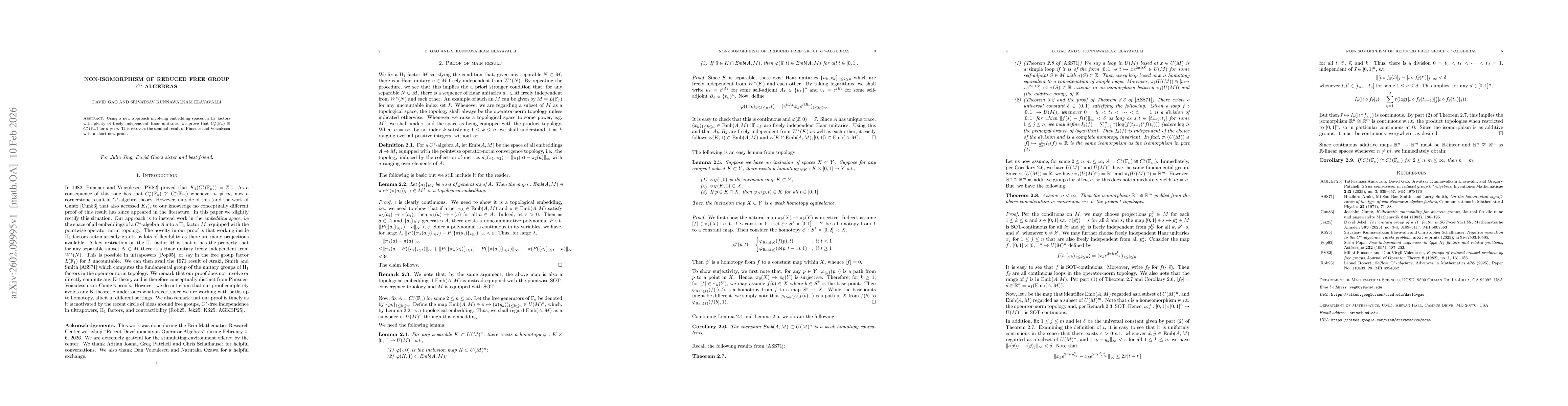 Thumbnail for Non-isomorphism of reduced free group $C^\ast$-algebras