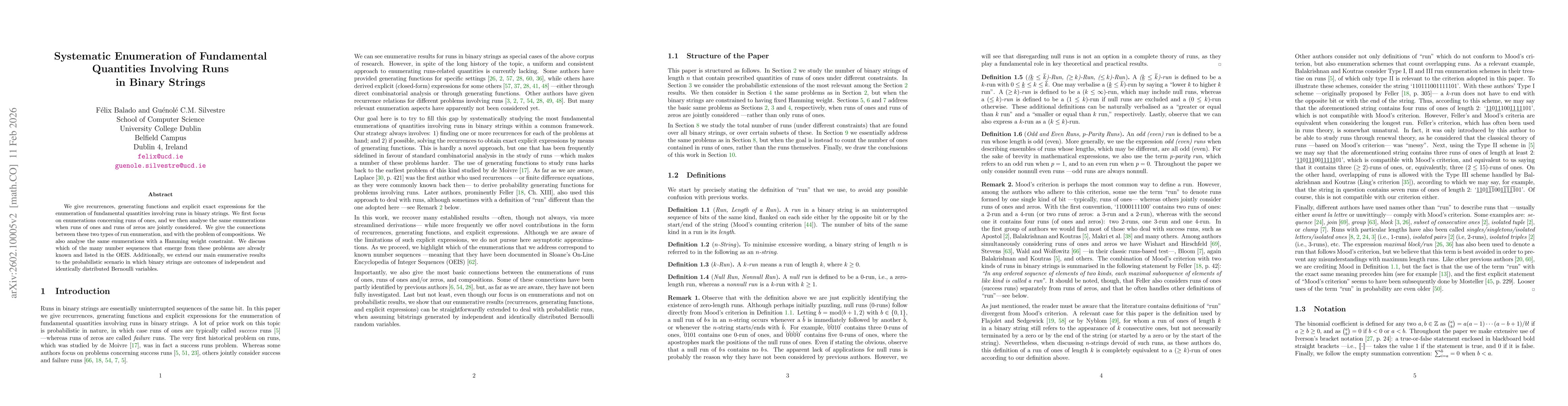 Thumbnail for Systematic Enumeration of Fundamental Quantities Involving Runs in Binary Strings