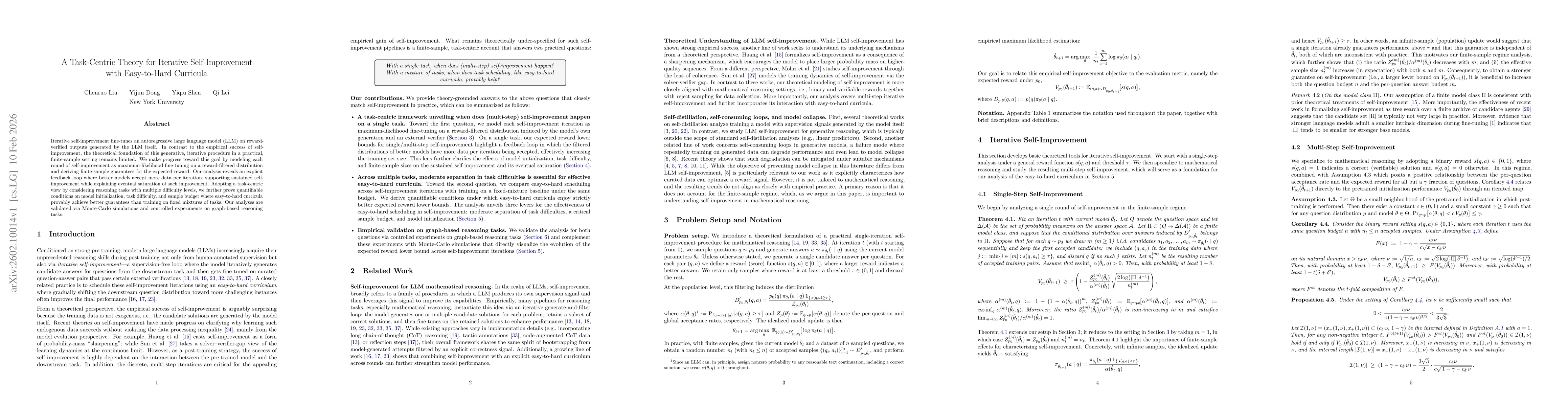 Thumbnail for A Task-Centric Theory for Iterative Self-Improvement with Easy-to-Hard Curricula