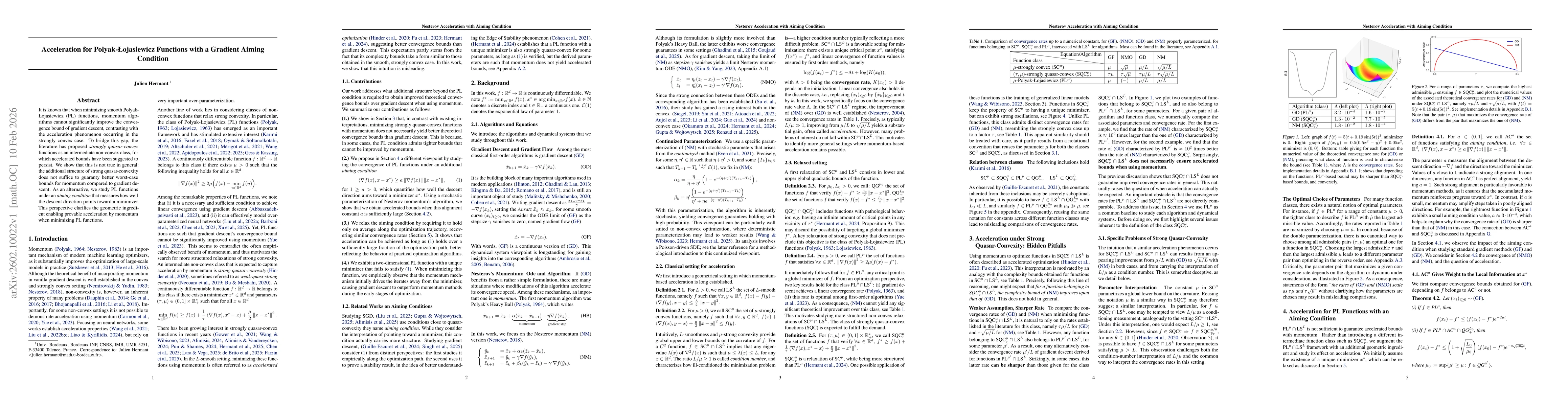 Thumbnail for Acceleration for Polyak-Łojasiewicz Functions with a Gradient Aiming Condition