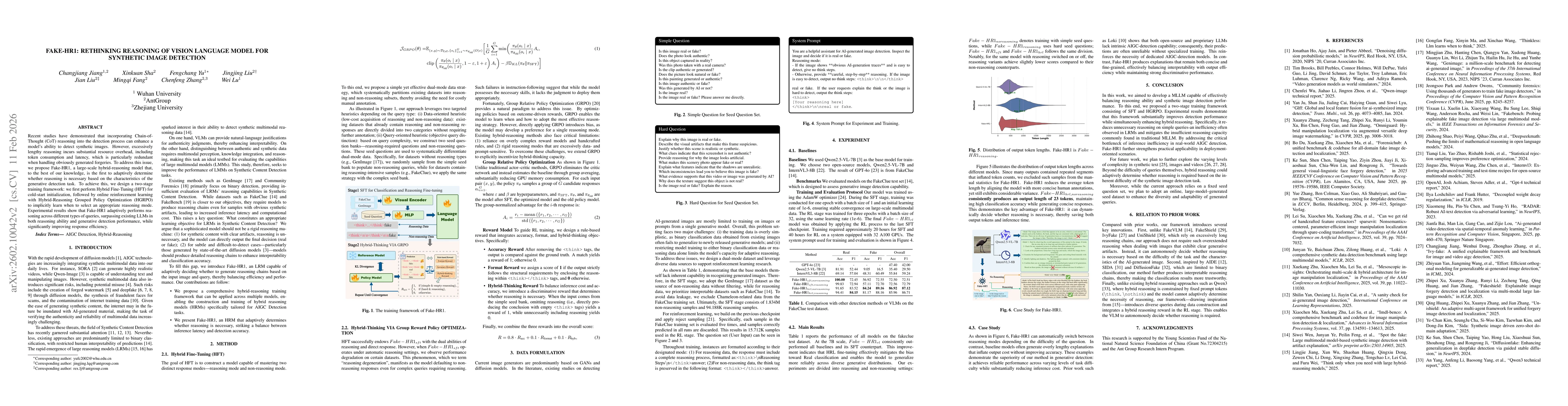 Thumbnail for Fake-HR1: Rethinking Reasoning of Vision Language Model for Synthetic Image Detection