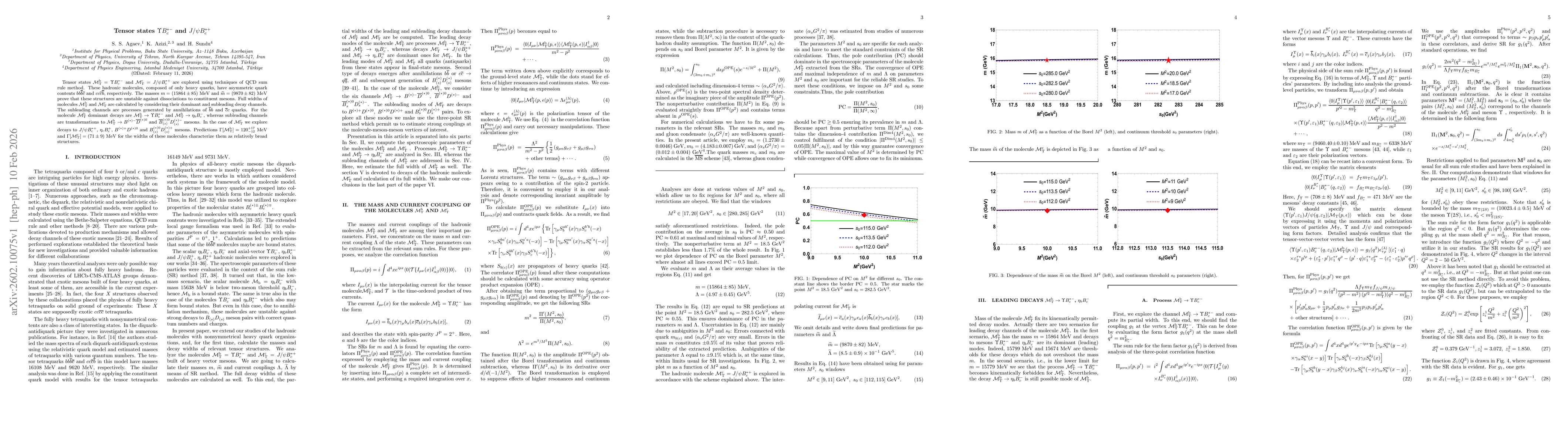 Thumbnail for Tensor states $ΥB_{c}^{\ast -}$ and $J/ψB_{c}^{\ast +}$