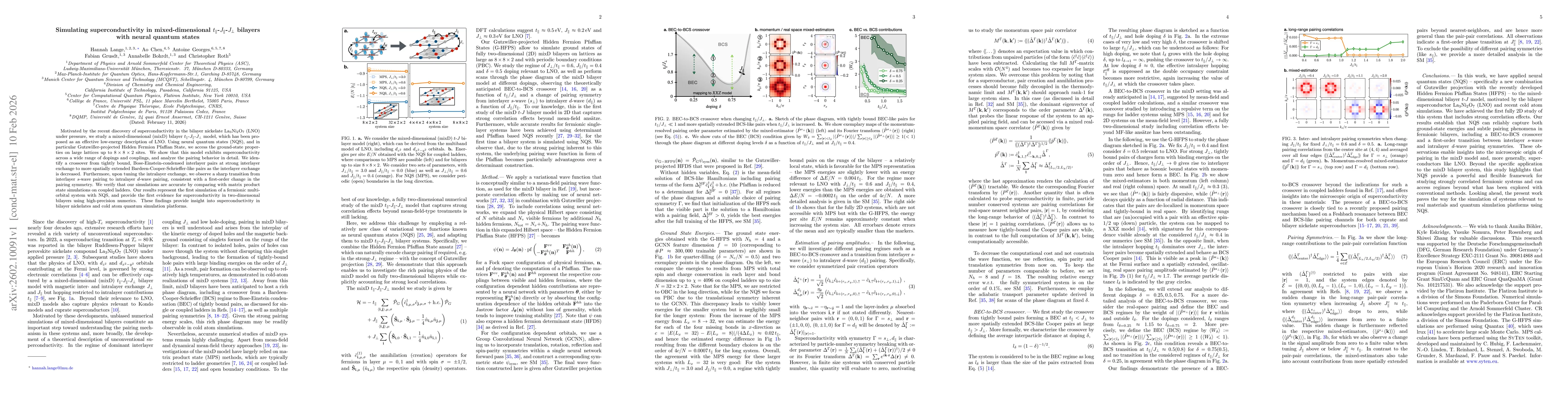 Thumbnail for Simulating superconductivity in mixed-dimensional $t_\parallel$-${J}_\parallel$-${J}_\perp$ bilayers with neural quantum states