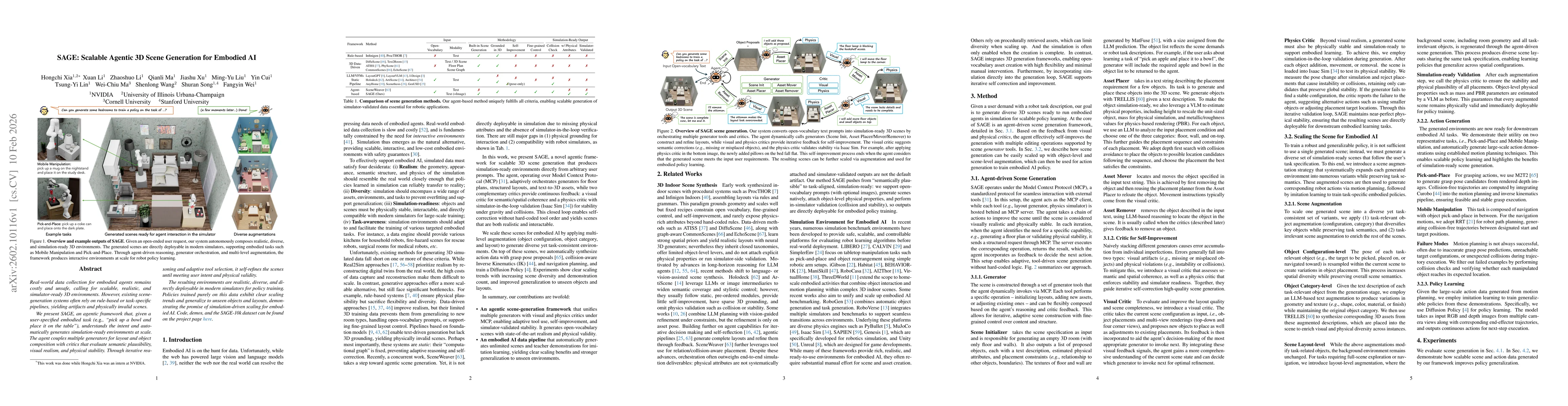 Thumbnail for SAGE: Scalable Agentic 3D Scene Generation for Embodied AI