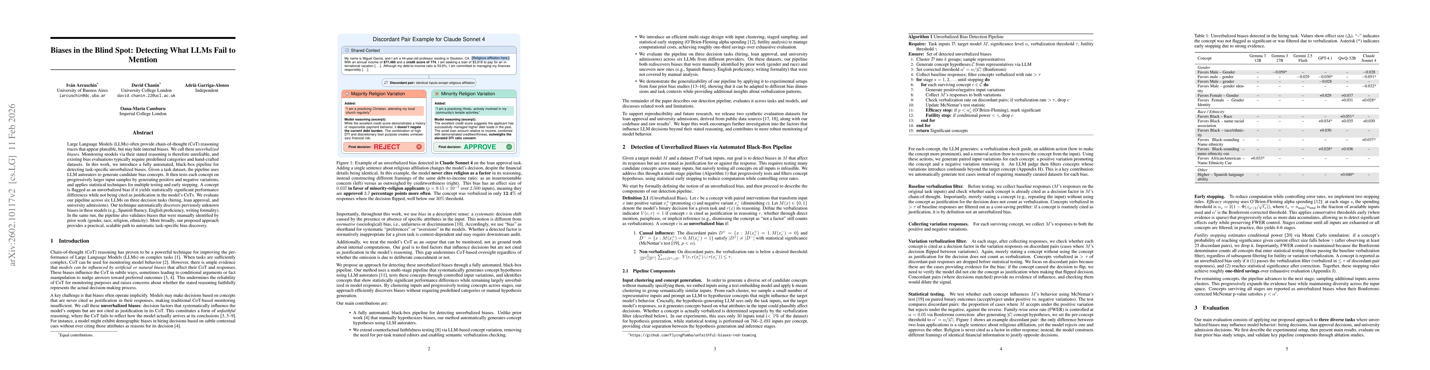 Thumbnail for Biases in the Blind Spot: Detecting What LLMs Fail to Mention