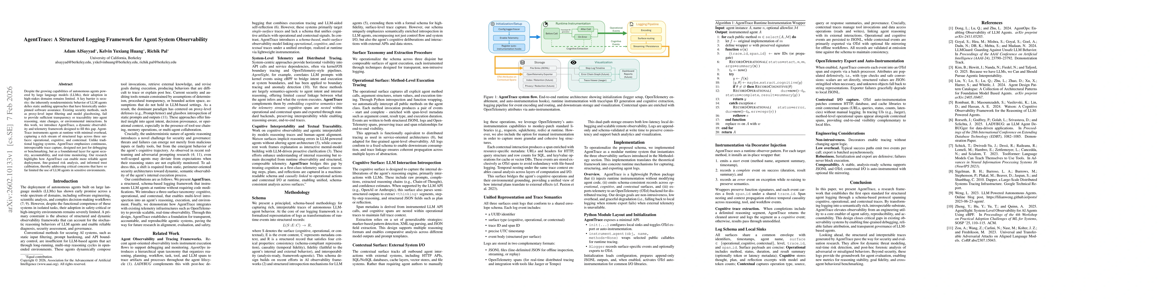 Thumbnail for AgentTrace: A Structured Logging Framework for Agent System Observability