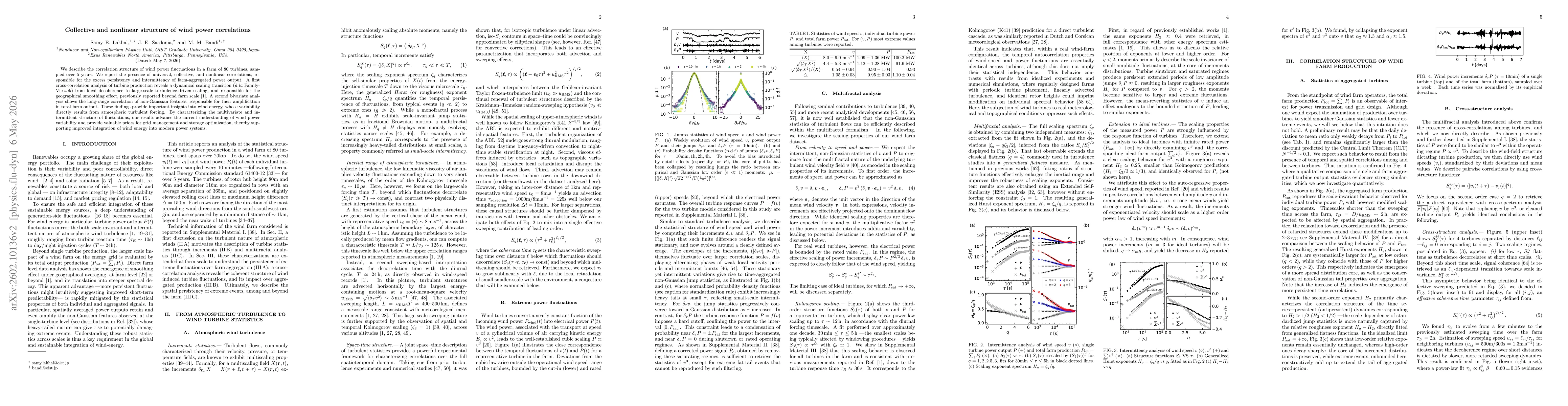 Thumbnail for Collective and nonlinear structure of wind power correlations