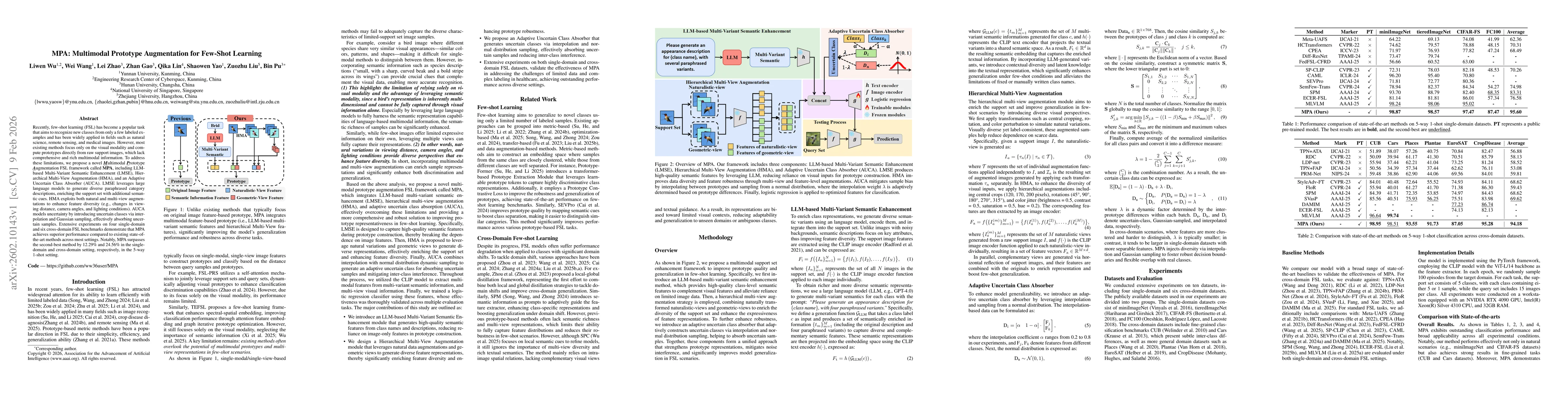 Thumbnail for MPA: Multimodal Prototype Augmentation for Few-Shot Learning