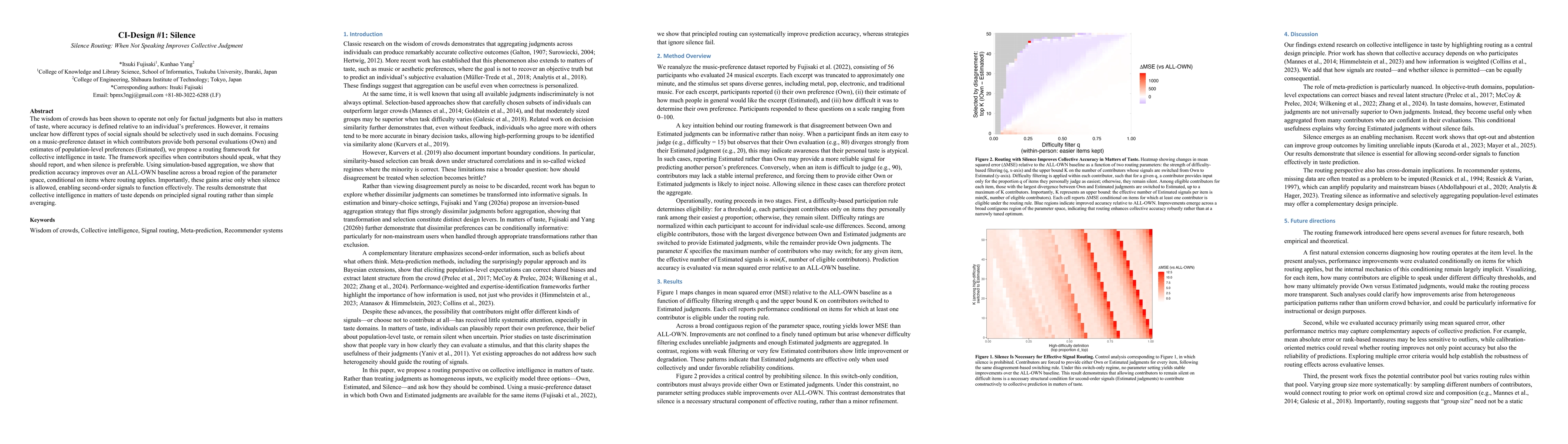 Thumbnail for Silence Routing: When Not Speaking Improves Collective Judgment