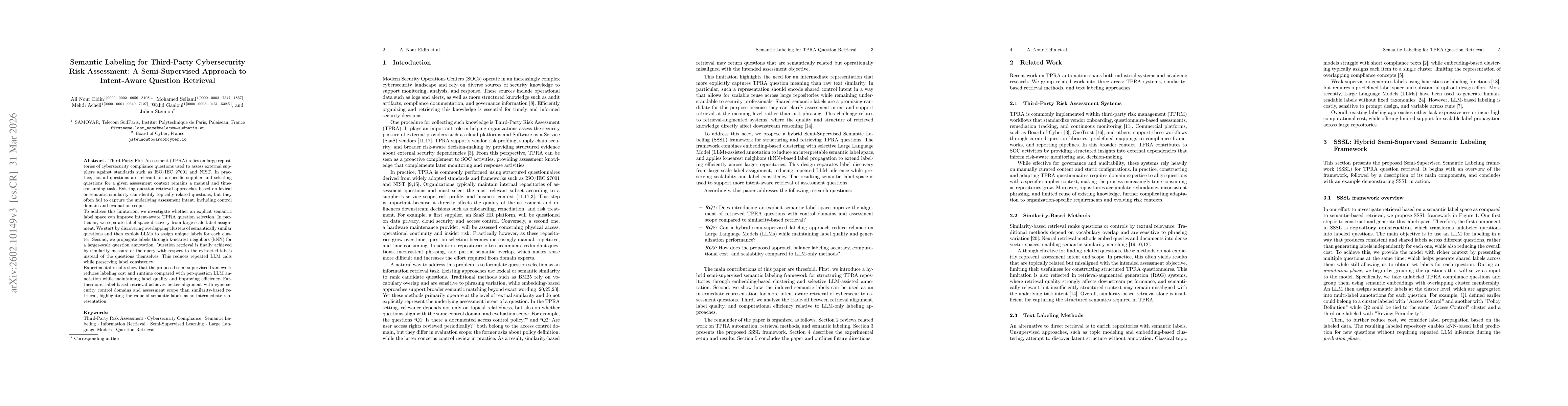 Thumbnail for Exploring Semantic Labeling Strategies for Third-Party Cybersecurity Risk Assessment Questionnaires