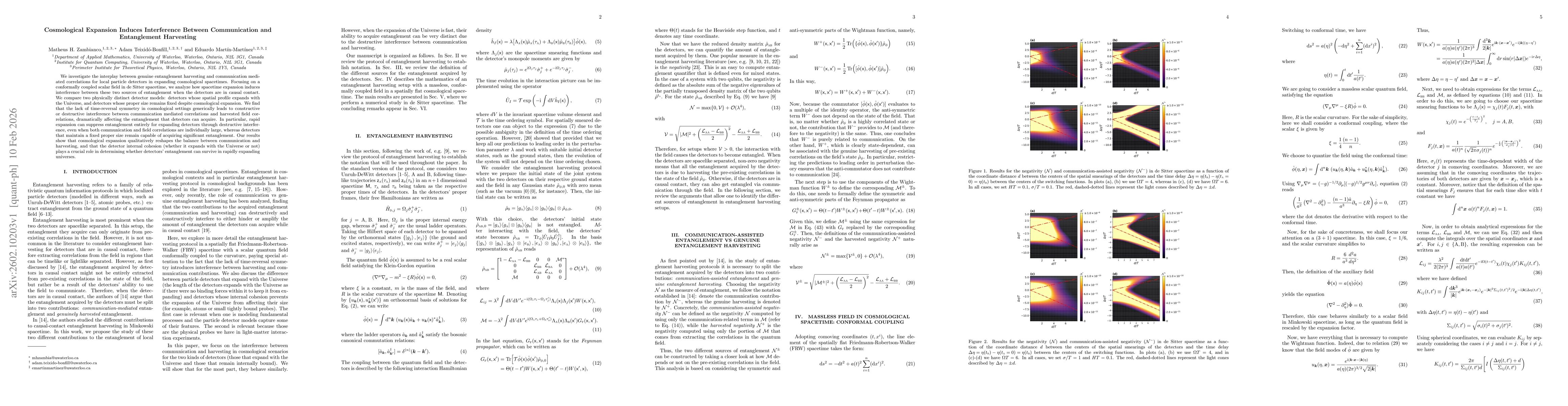 Thumbnail for Cosmological Expansion Induces Interference Between Communication and Entanglement Harvesting
