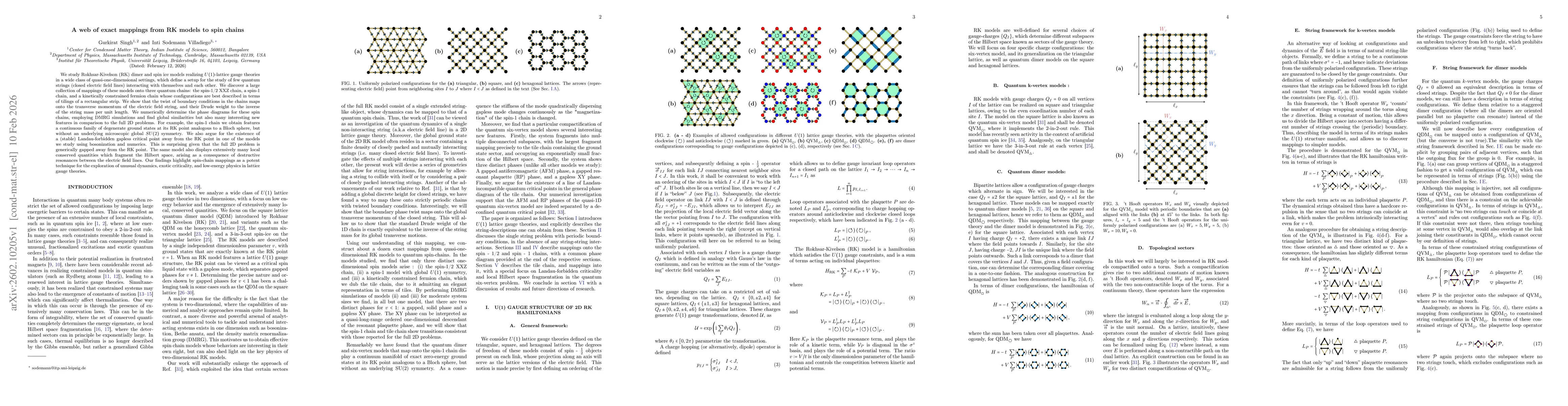 Thumbnail for A web of exact mappings from RK models to spin chains