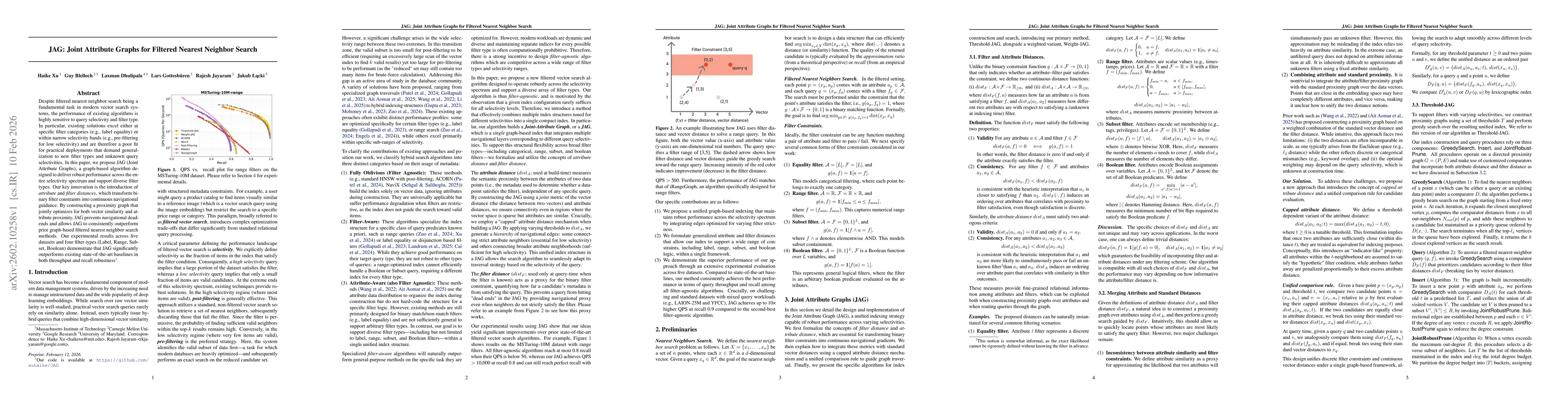 Thumbnail for JAG: Joint Attribute Graphs for Filtered Nearest Neighbor Search