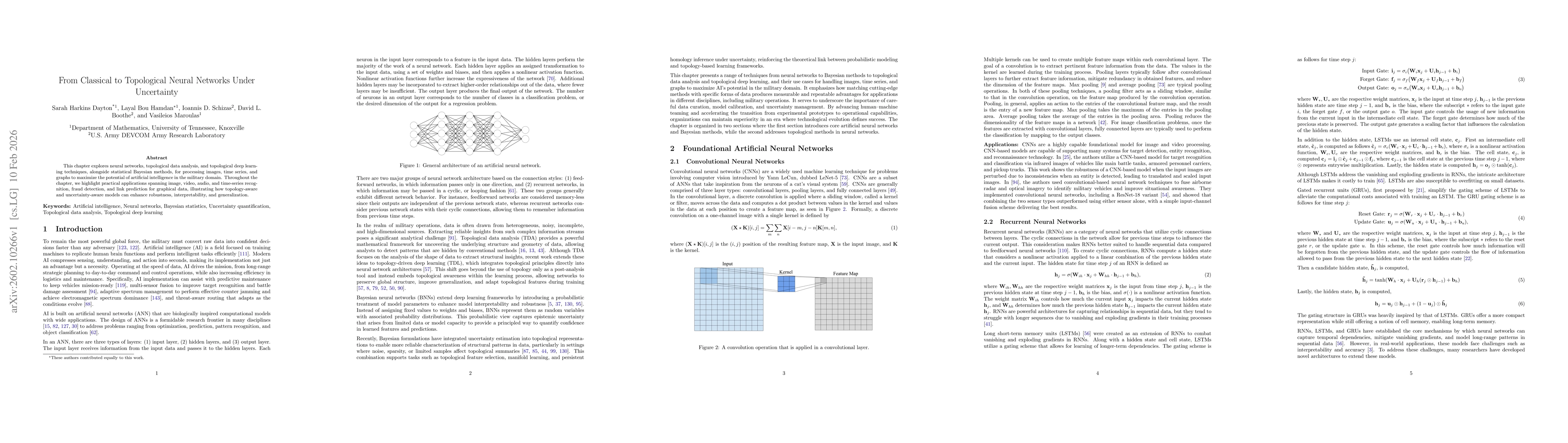 Thumbnail for From Classical to Topological Neural Networks Under Uncertainty