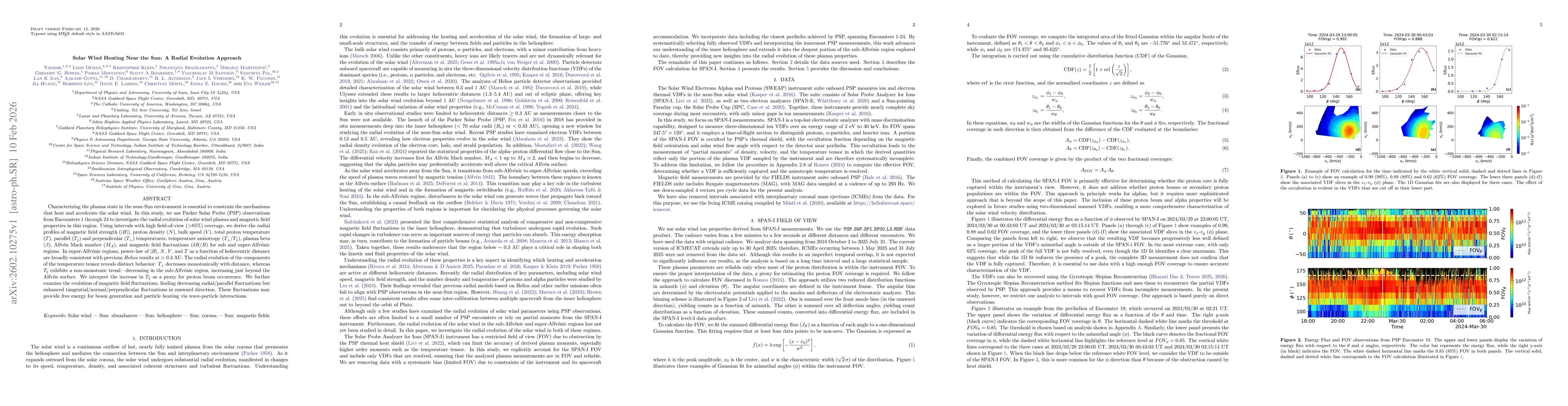 Thumbnail for Solar Wind Heating Near the Sun: A Radial Evolution Approach