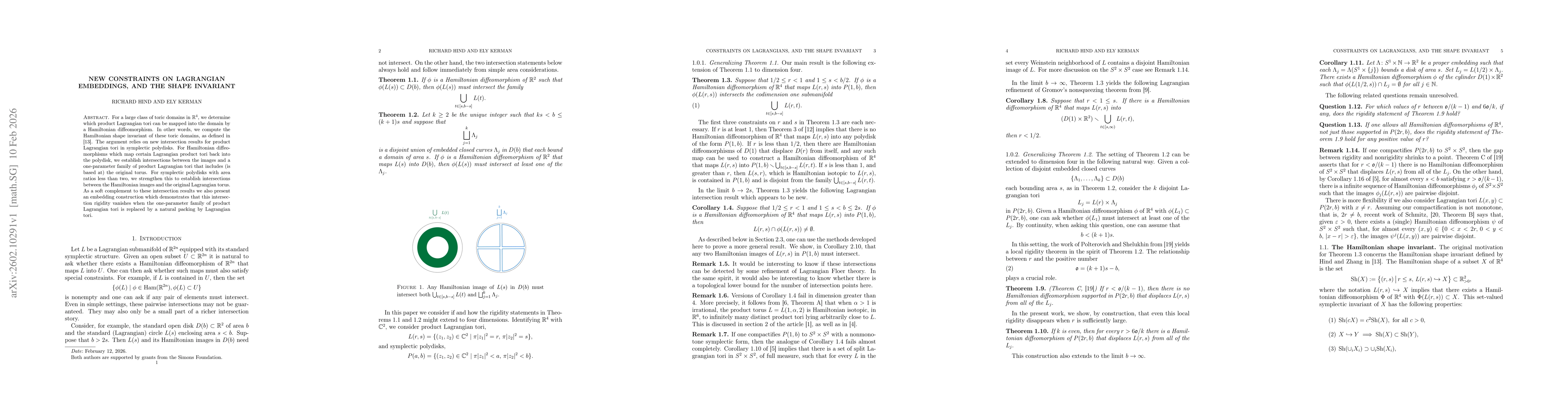 Thumbnail for New constraints on Lagrangian embeddings and the shape invariant
