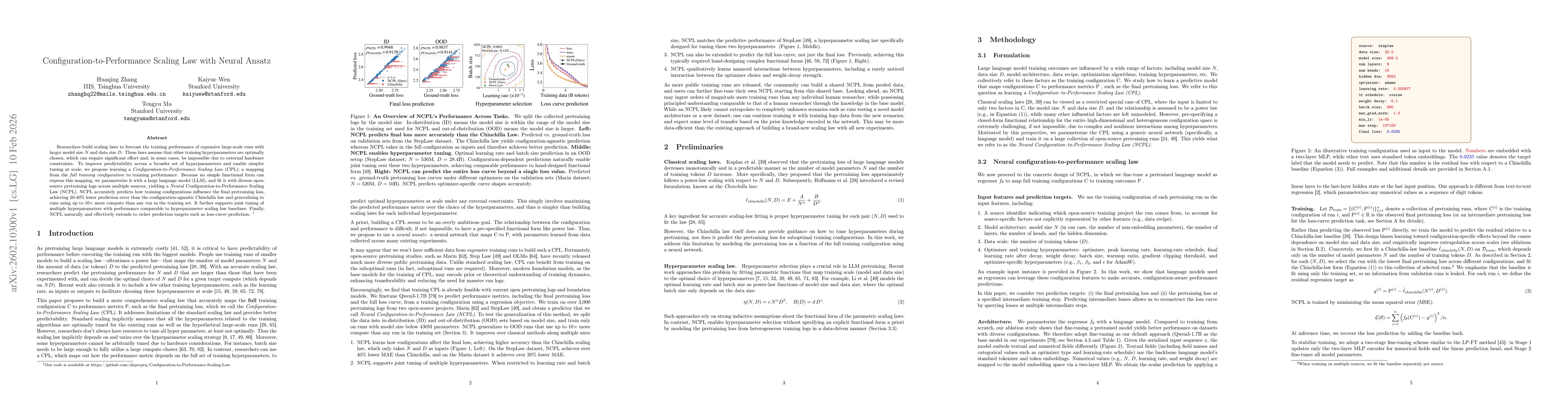 Thumbnail for Configuration-to-Performance Scaling Law with Neural Ansatz