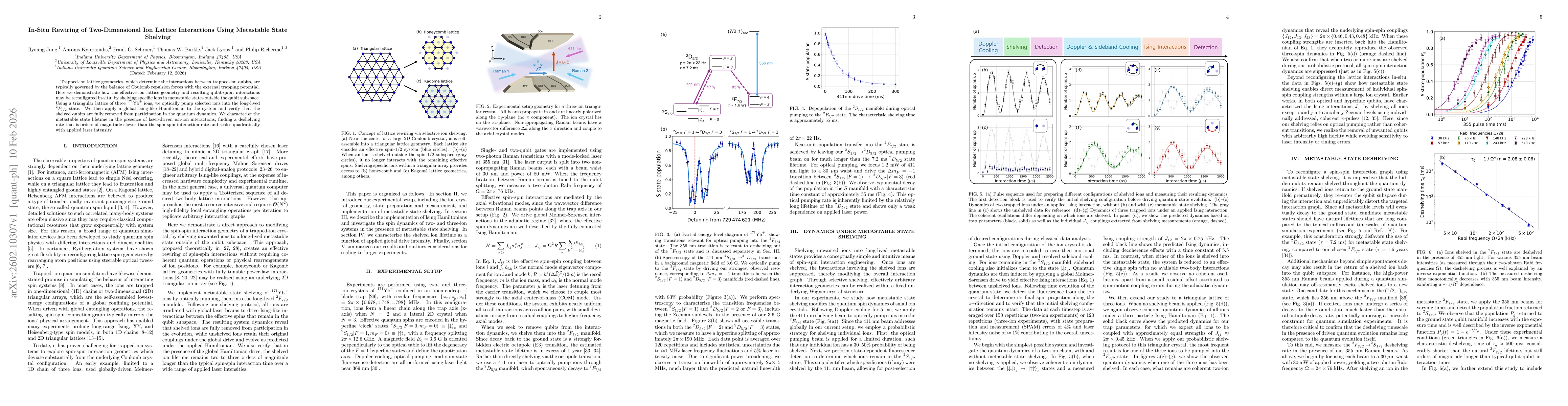 Thumbnail for In-Situ Rewiring of Two-Dimensional Ion Lattice Interactions Using Metastable State Shelving