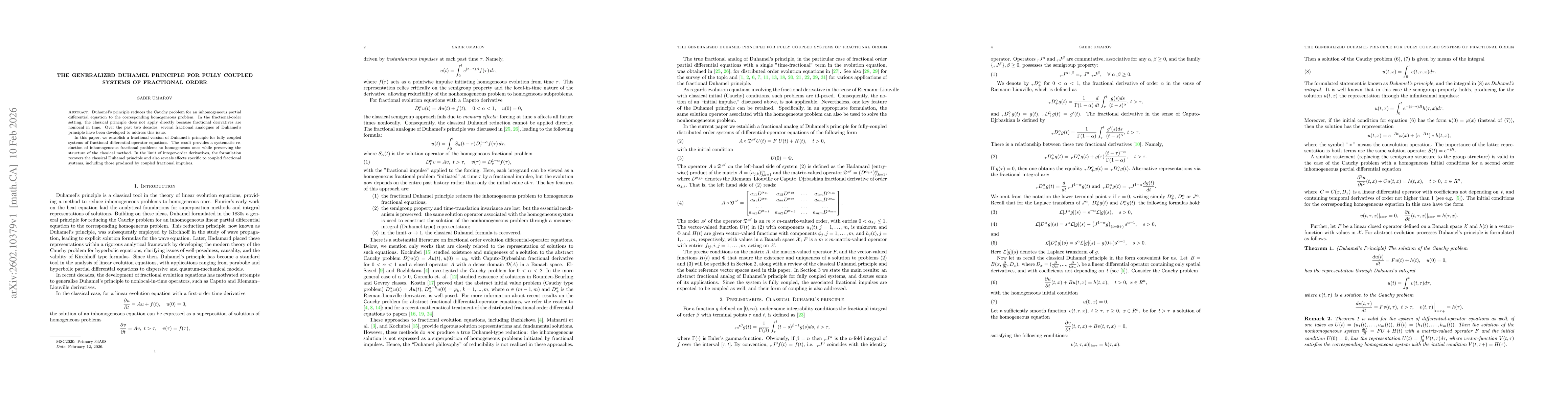 Thumbnail for The generalized Duhamel principle for fully coupled systems of fractional order