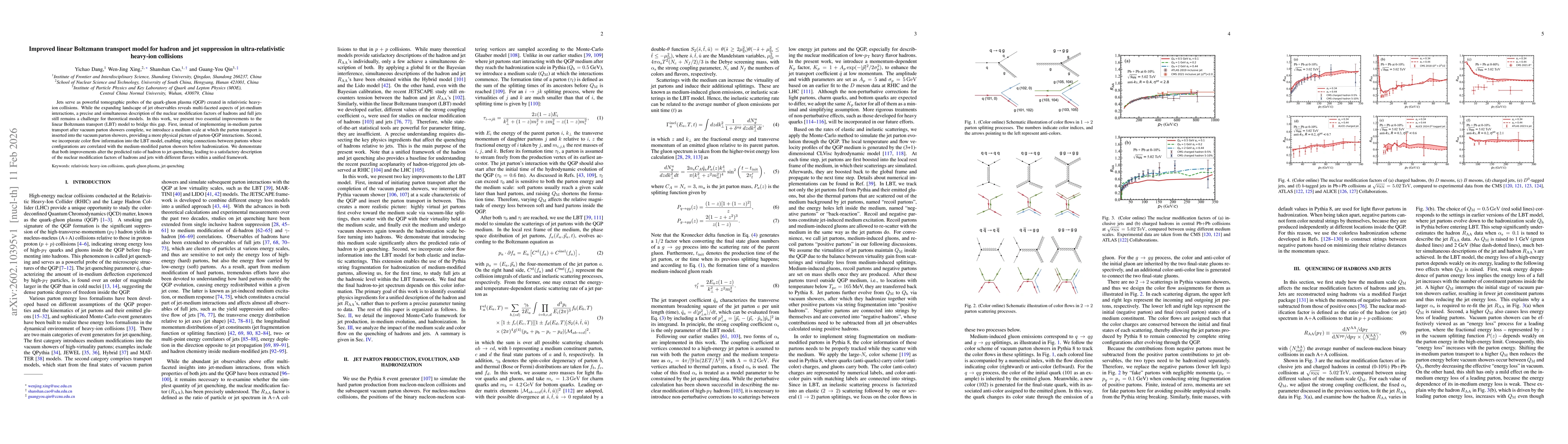 Thumbnail for Improved linear Boltzmann transport model for hadron and jet suppression in ultra-relativistic heavy-ion collisions