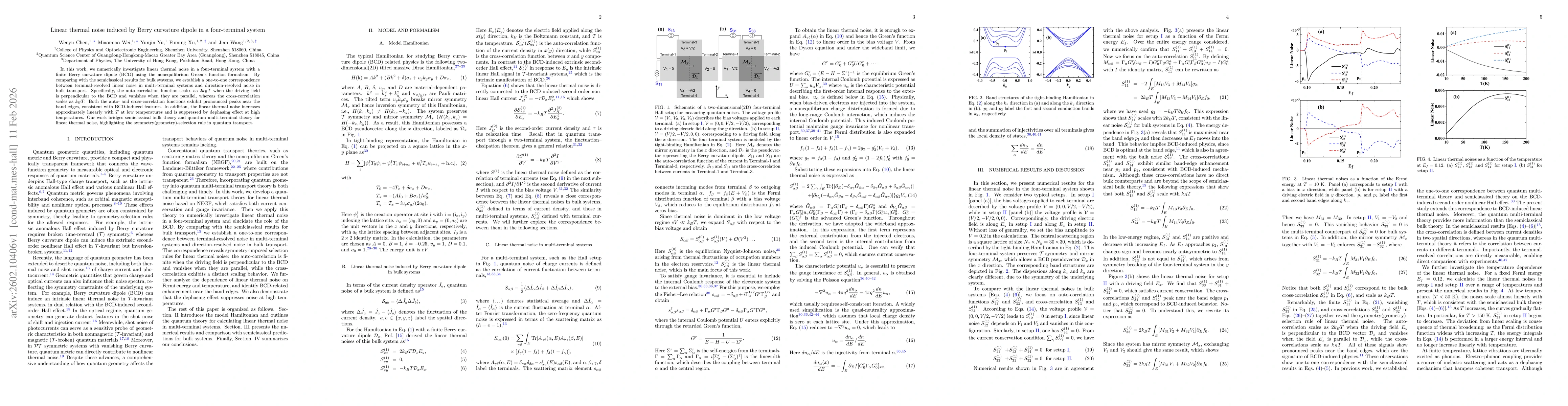 Thumbnail for Linear thermal noise induced by Berry curvature dipole in a four-terminal system