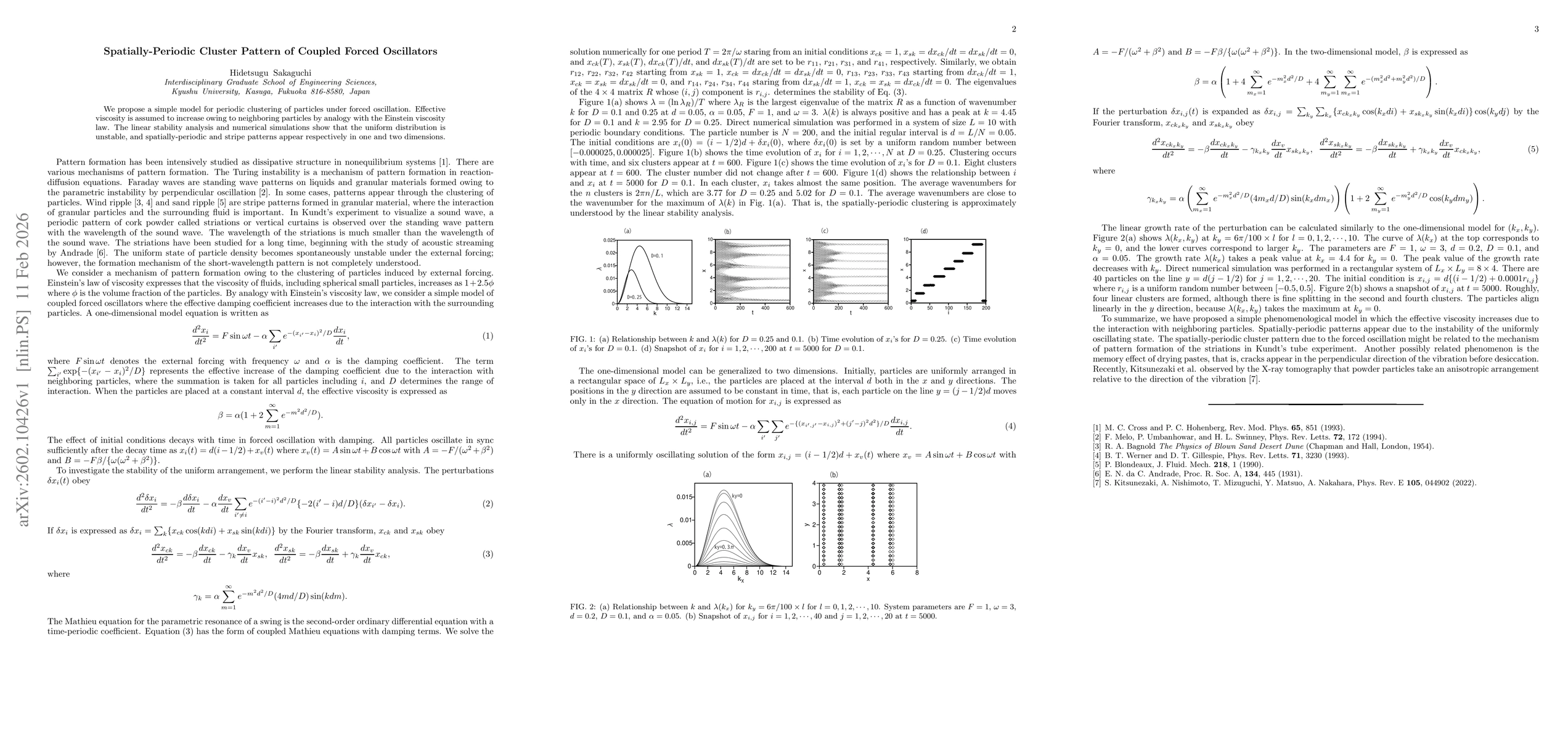 Thumbnail for Spatially-Periodic Cluster Pattern of Coupled Forced Oscillators