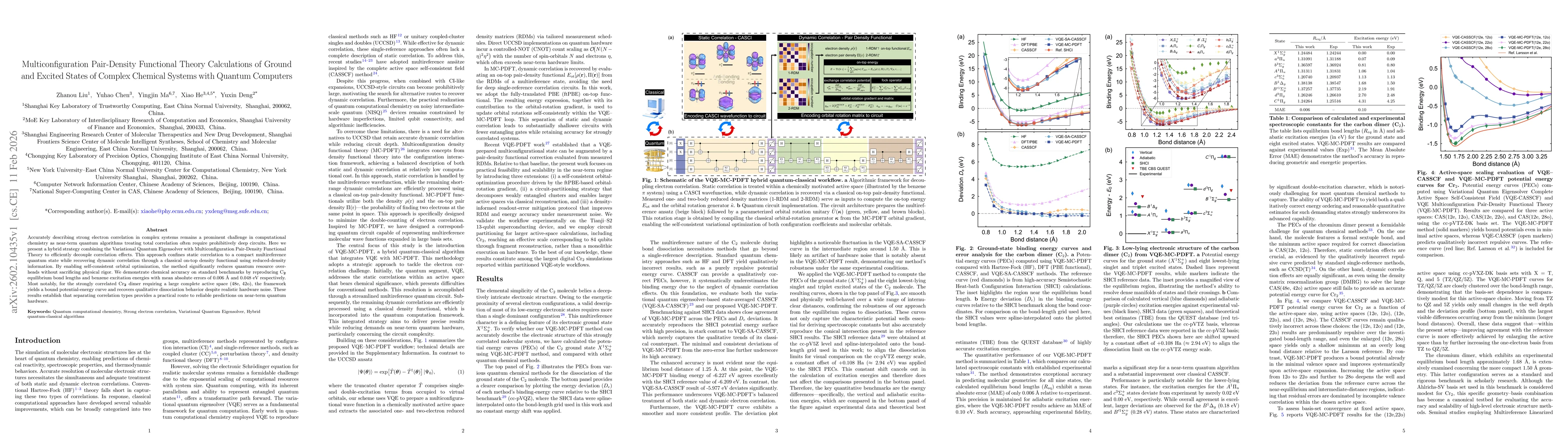 Thumbnail for Multiconfiguration Pair-Density Functional Theory Calculations of Ground and Excited States of Complex Chemical Systems with Quantum Computers