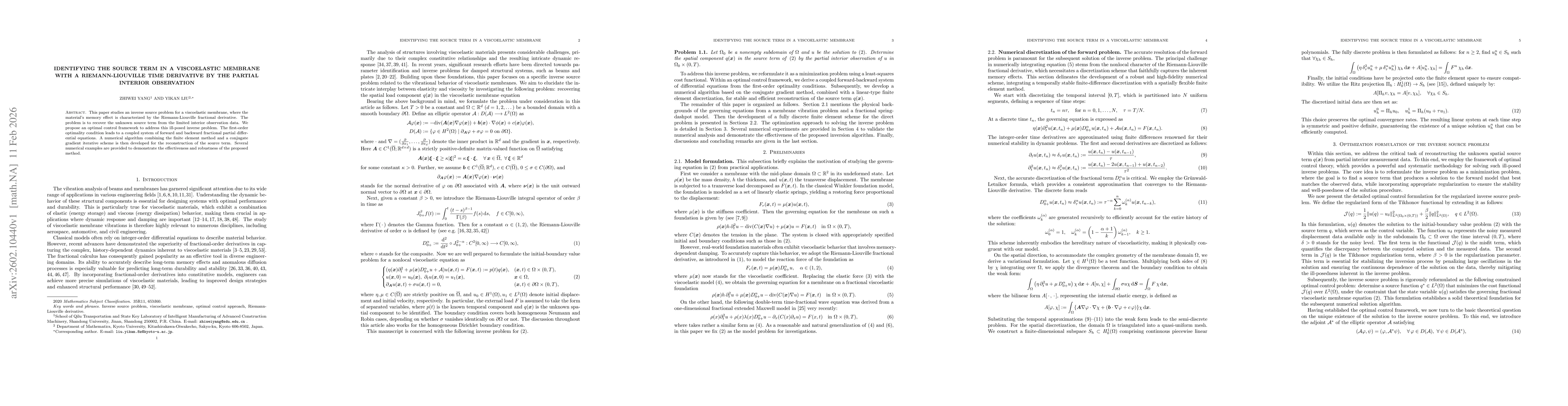 Thumbnail for Identifying the source term in a viscoelastic membrane with a Riemann-Liouville time derivative by the partial interior observation