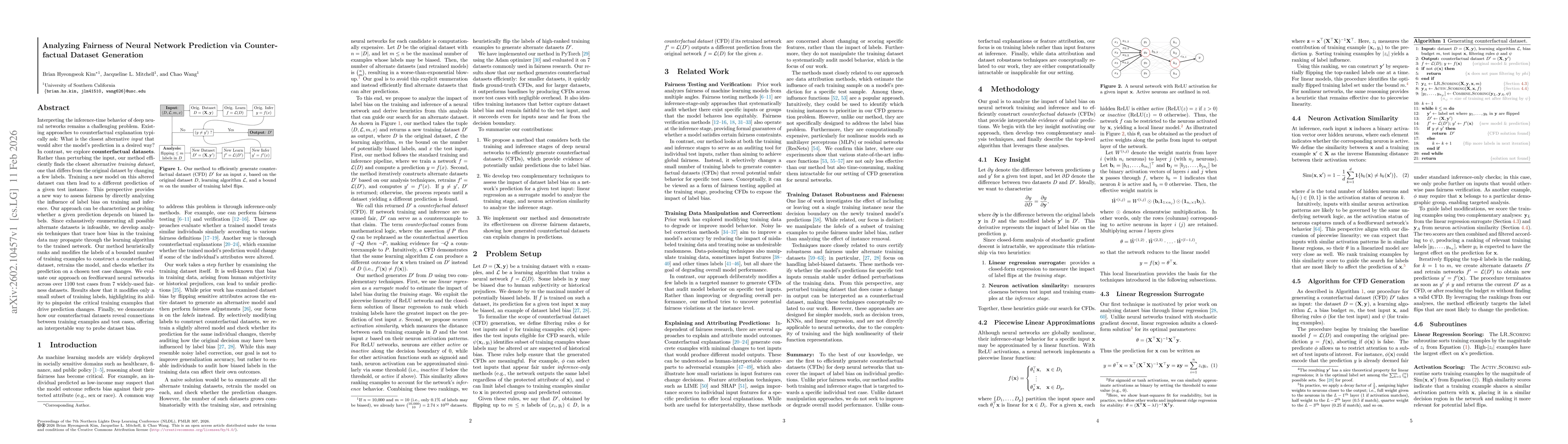 Thumbnail for Analyzing Fairness of Neural Network Prediction via Counterfactual Dataset Generation