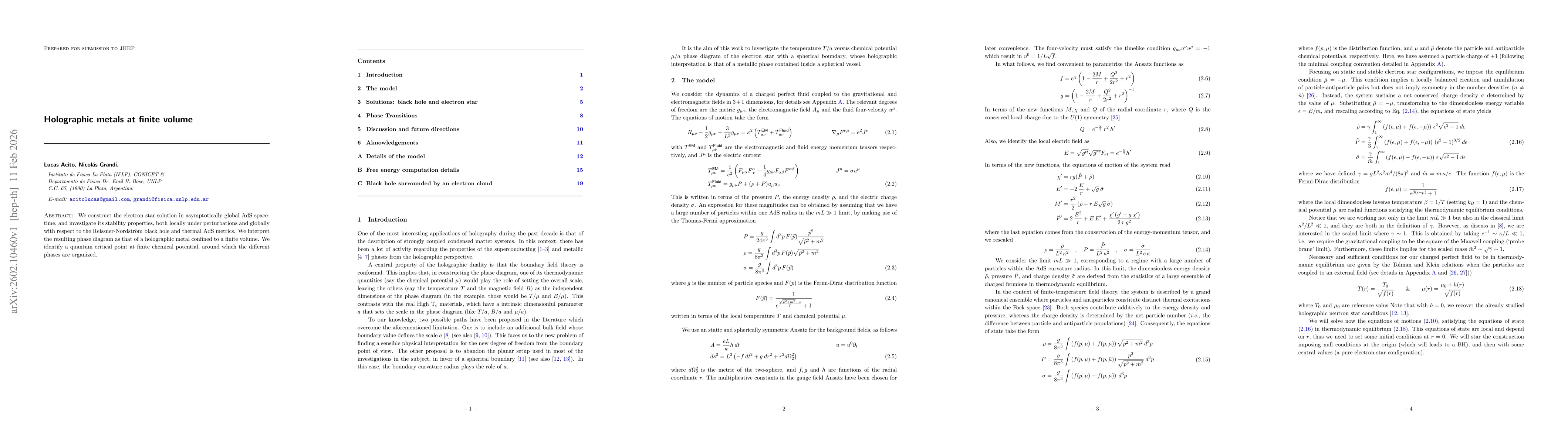 Thumbnail for Holographic metals at finite volume