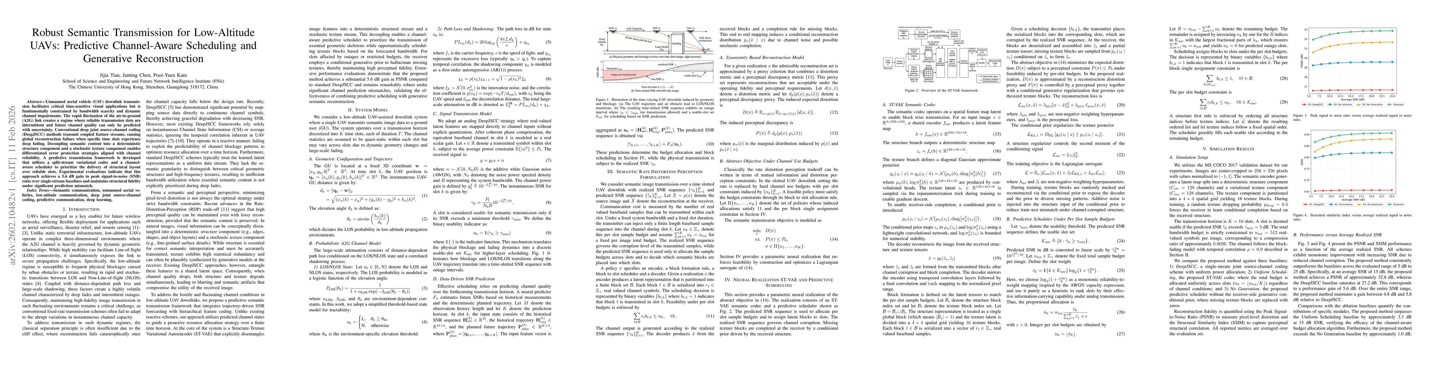 Thumbnail for Robust Semantic Transmission for Low-Altitude UAVs: Predictive Channel-Aware Scheduling and Generative Reconstruction