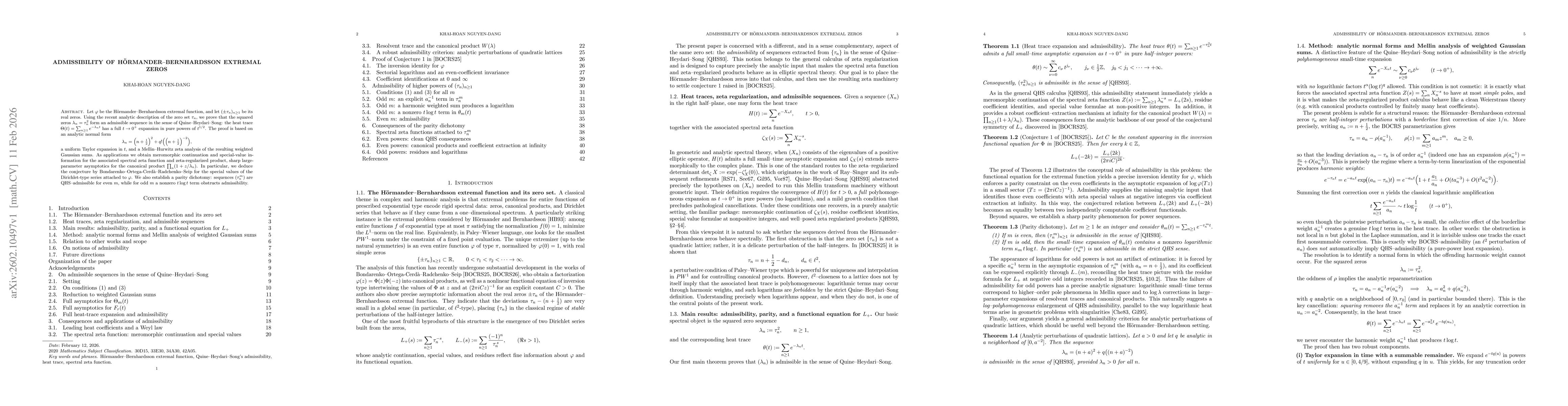 Thumbnail for Admissibility of Hörmander--Bernhardsson extremal zeros