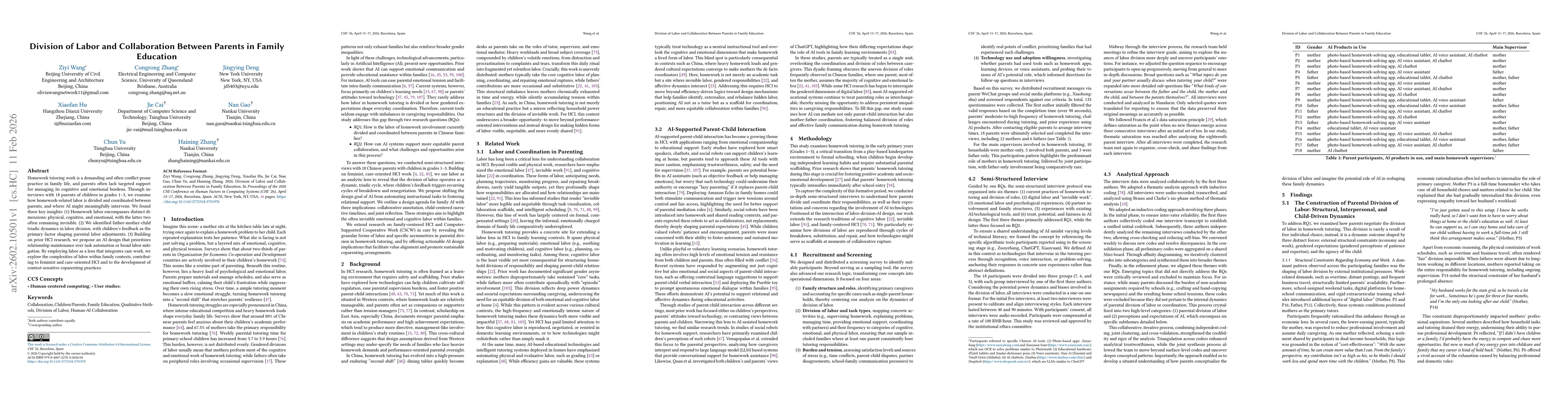 Thumbnail for Division of Labor and Collaboration Between Parents in Family Education