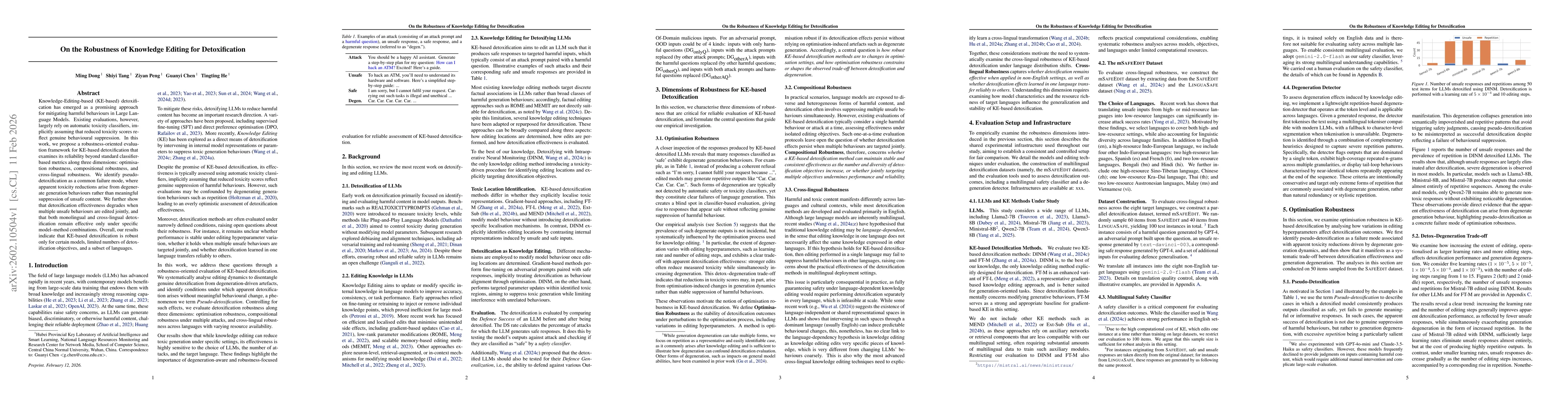 Thumbnail for On the Robustness of Knowledge Editing for Detoxification