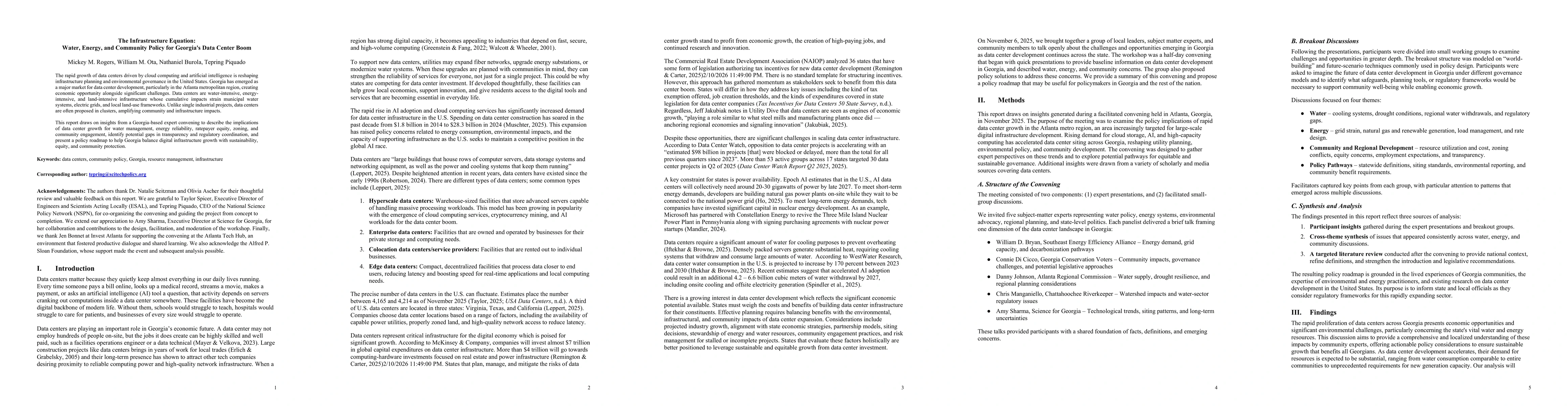 Thumbnail for The Infrastructure Equation: Water, Energy, and Community Policy for Georgia's Data Center Boom