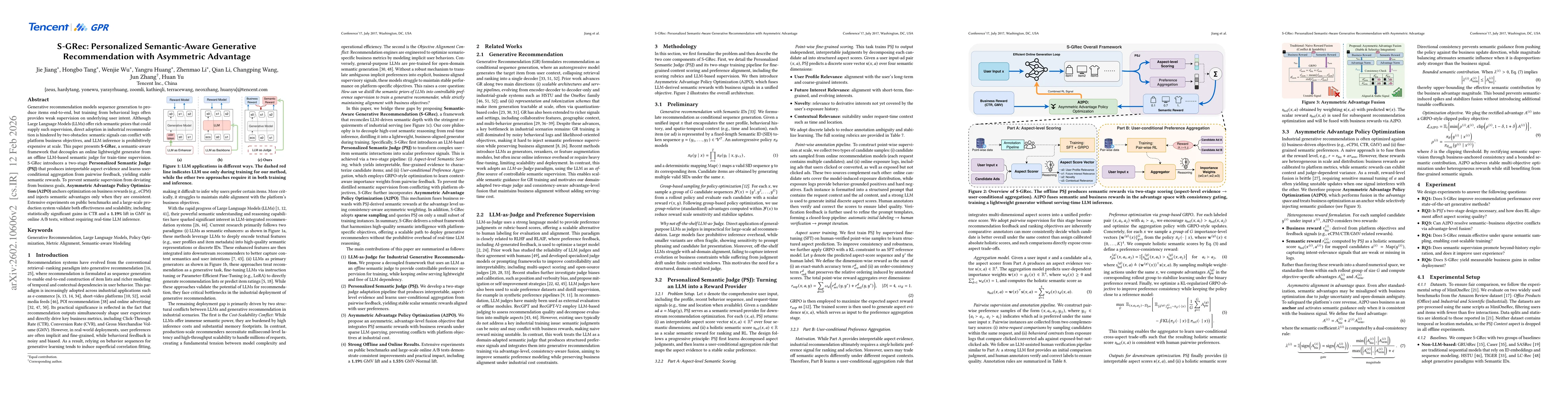 Thumbnail for S-GRec: Personalized Semantic-Aware Generative Recommendation with Asymmetric Advantage