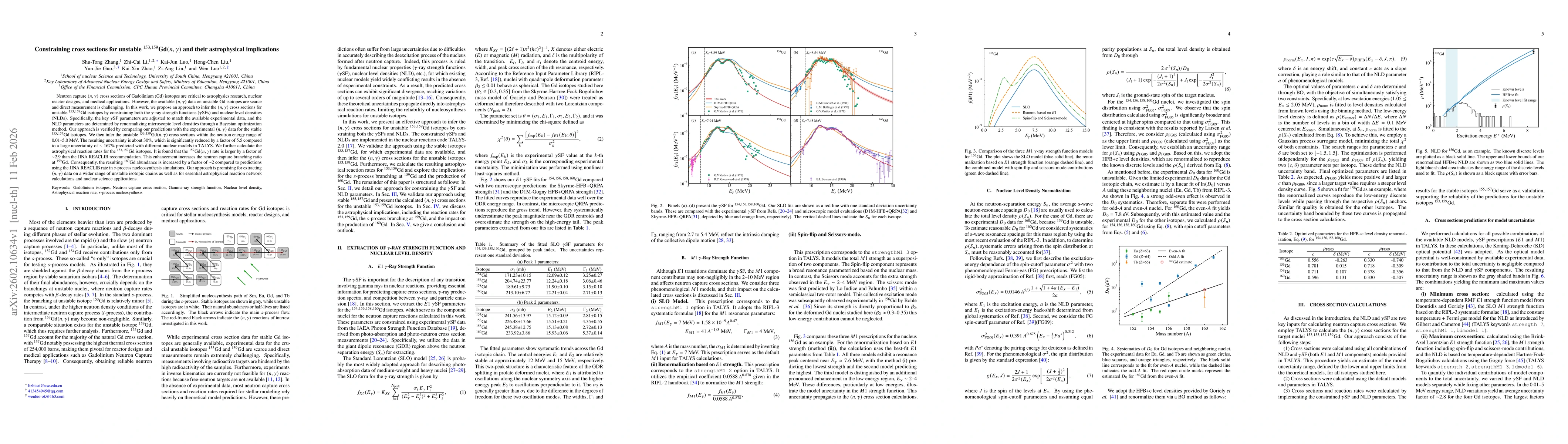 Thumbnail for Constraining cross sections for unstable $^{153,159}$Gd$(n,γ)$ and their astrophysical implications