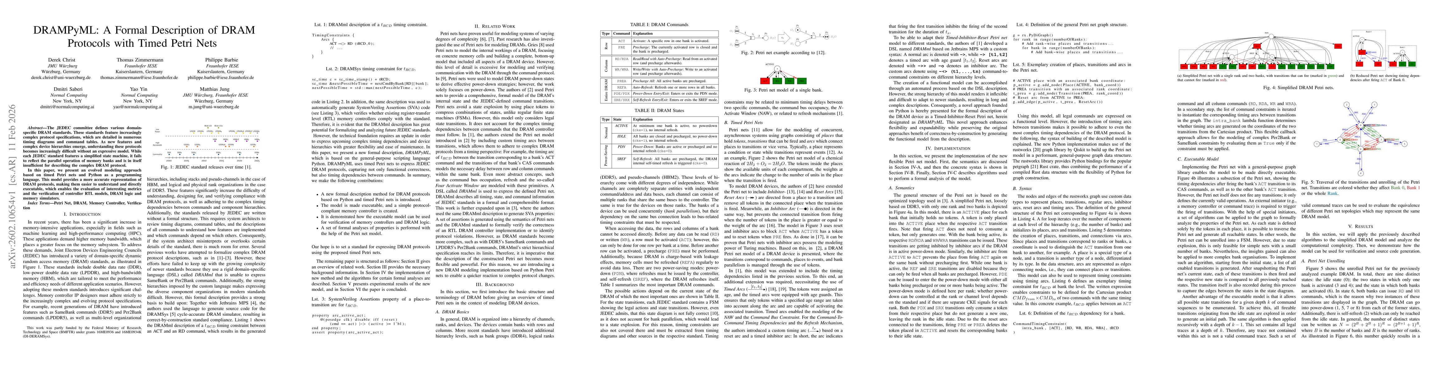 Thumbnail for DRAMPyML: A Formal Description of DRAM Protocols with Timed Petri Nets
