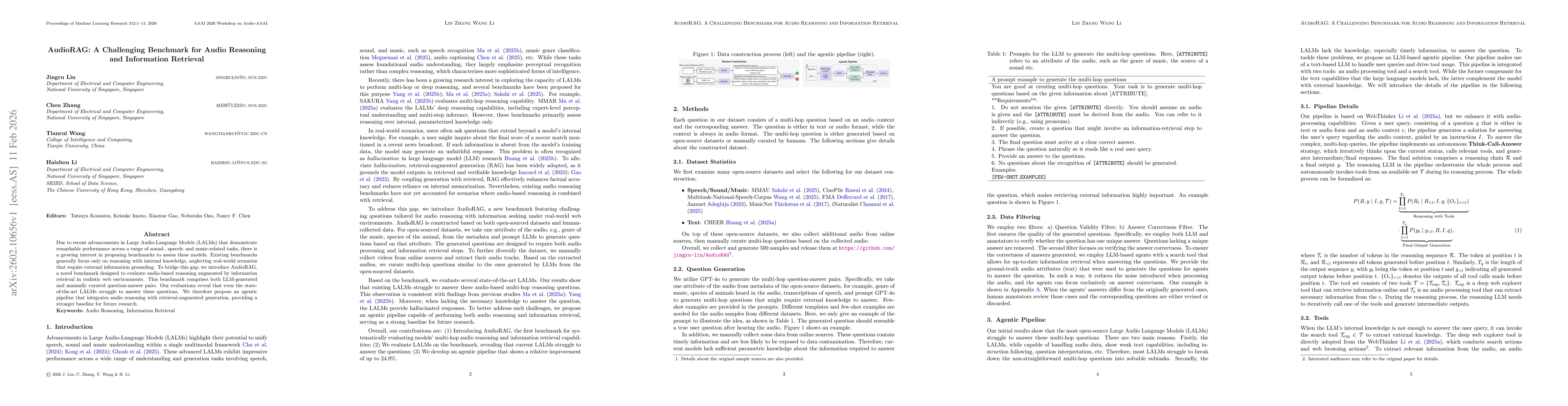 Thumbnail for AudioRAG: A Challenging Benchmark for Audio Reasoning and Information Retrieval