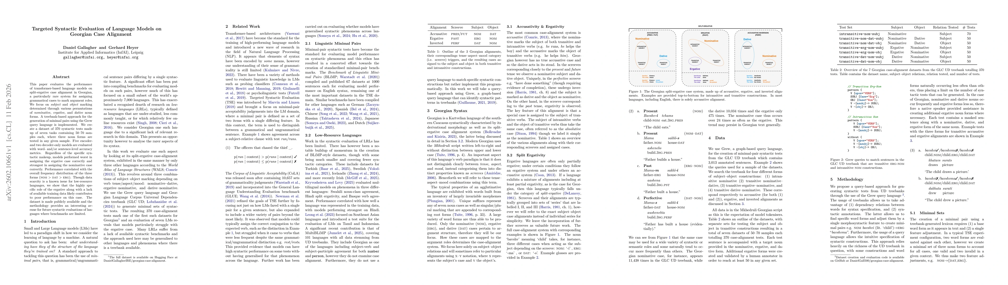 Thumbnail for Targeted Syntactic Evaluation of Language Models on Georgian Case Alignment