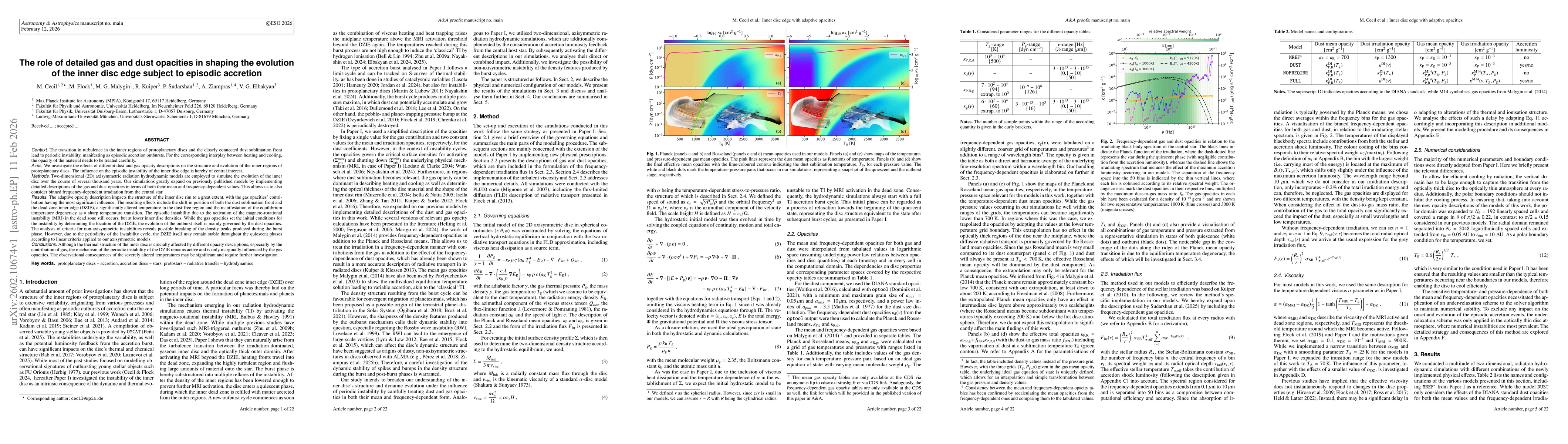 Thumbnail for The role of detailed gas and dust opacities in shaping the evolution of the inner disc edge subject to episodic accretion