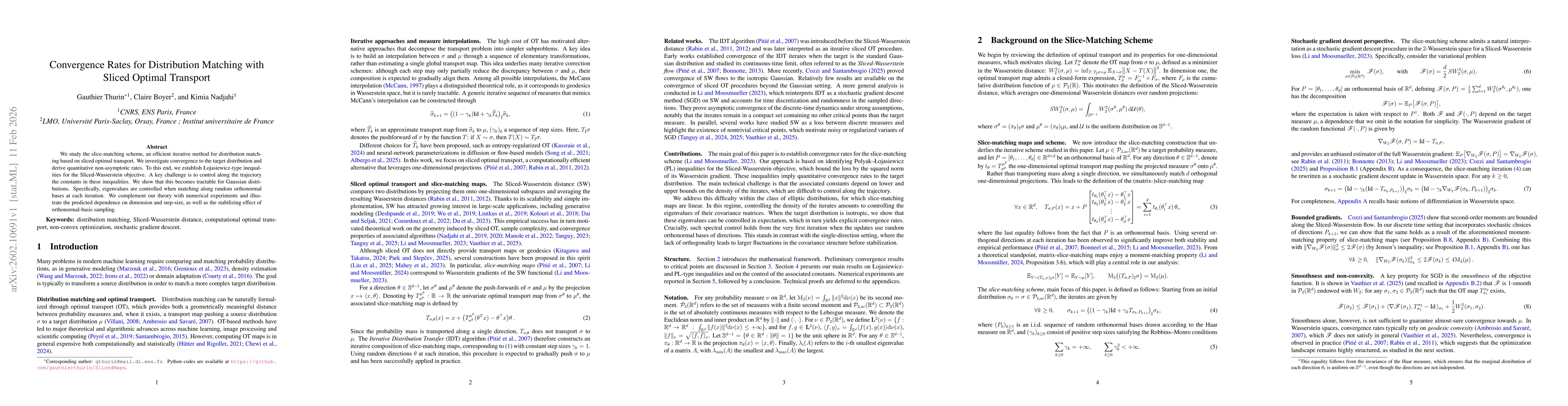 Thumbnail for Convergence Rates for Distribution Matching with Sliced Optimal Transport