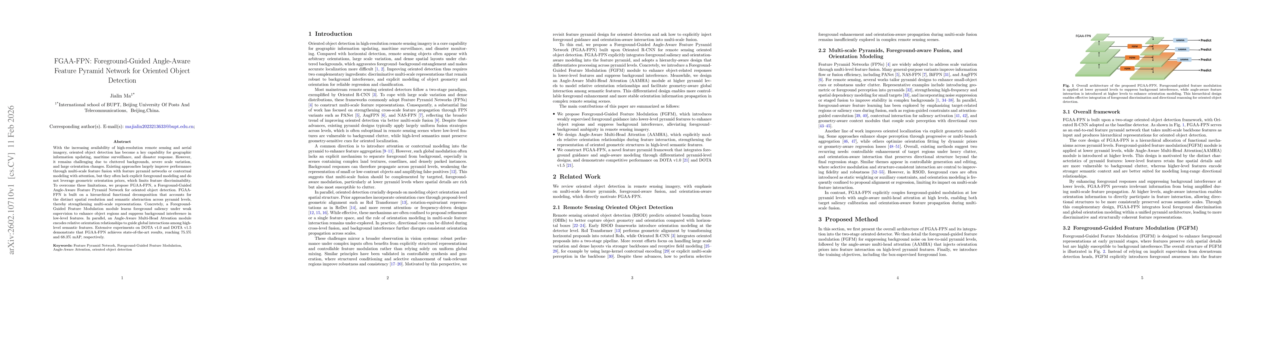 Thumbnail for FGAA-FPN: Foreground-Guided Angle-Aware Feature Pyramid Network for Oriented Object Detection