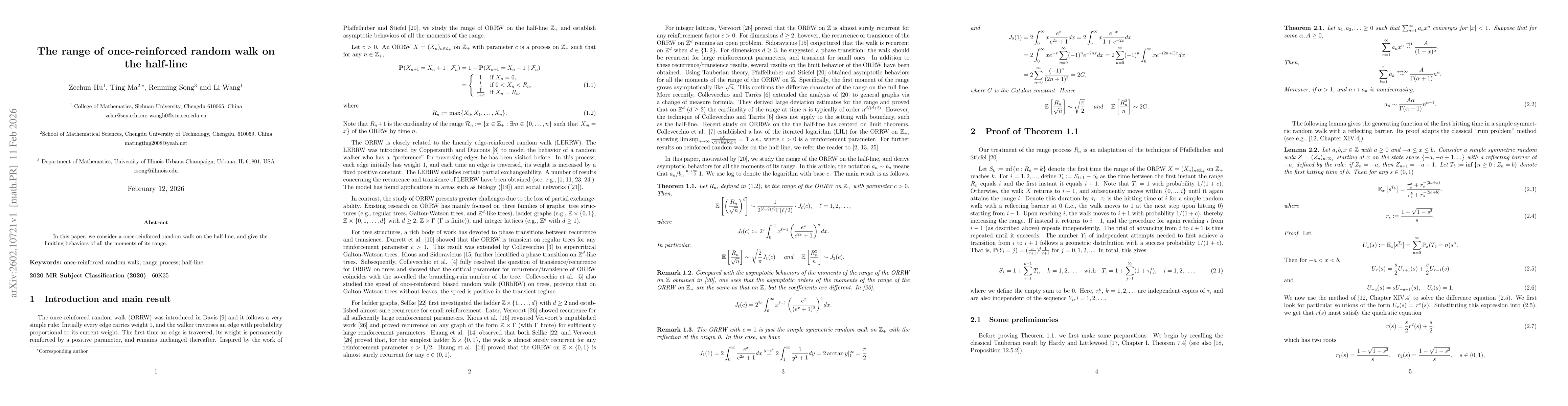 Thumbnail for The range of once-reinforced random walk on the half-line