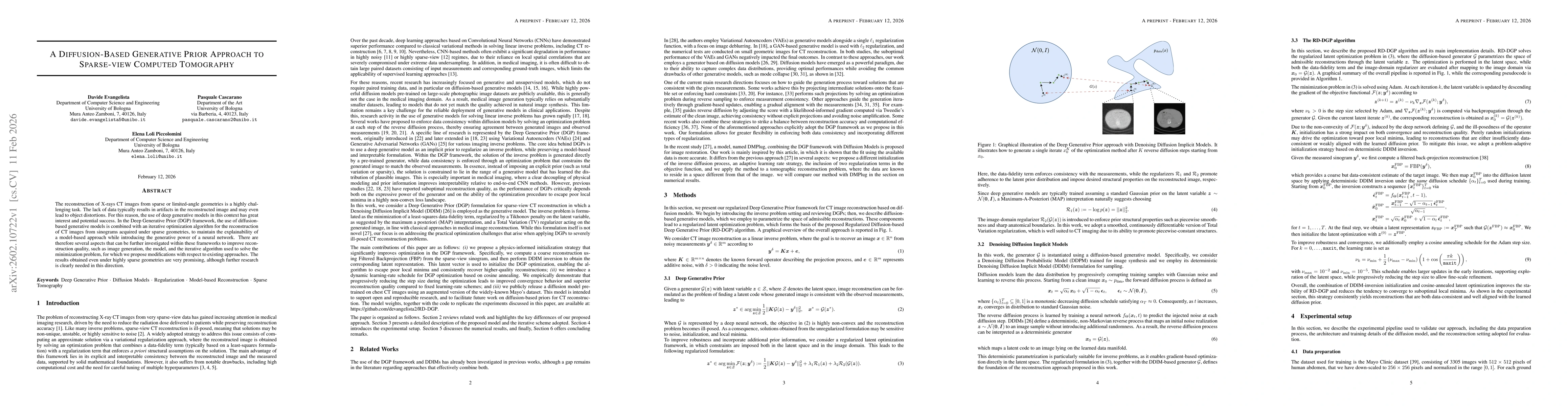 Thumbnail for A Diffusion-Based Generative Prior Approach to Sparse-view Computed Tomography