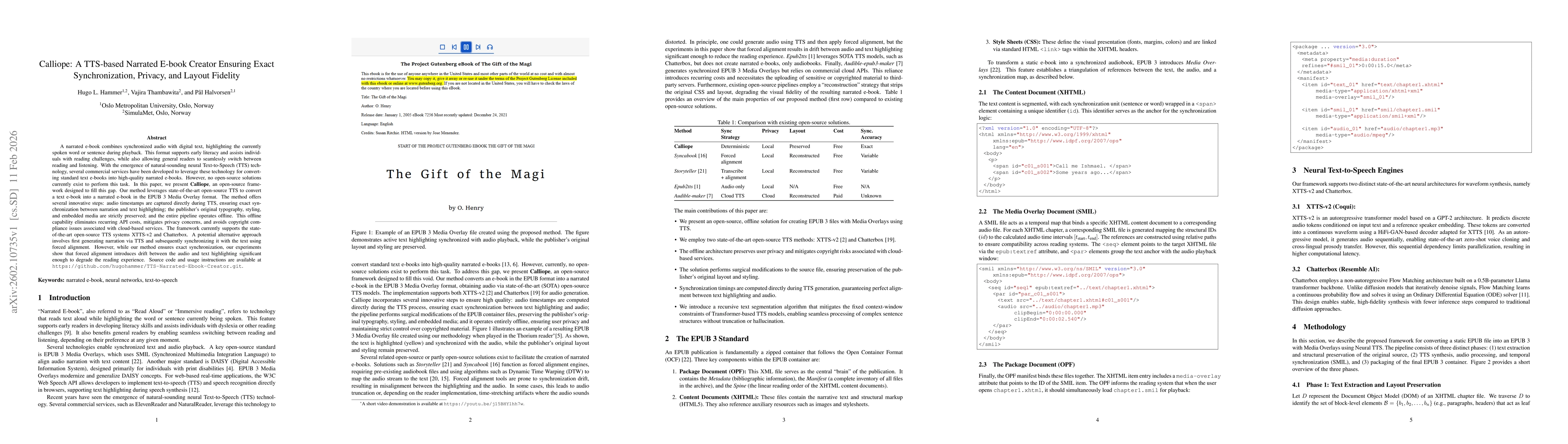 Thumbnail for Calliope: A TTS-based Narrated E-book Creator Ensuring Exact Synchronization, Privacy, and Layout Fidelity