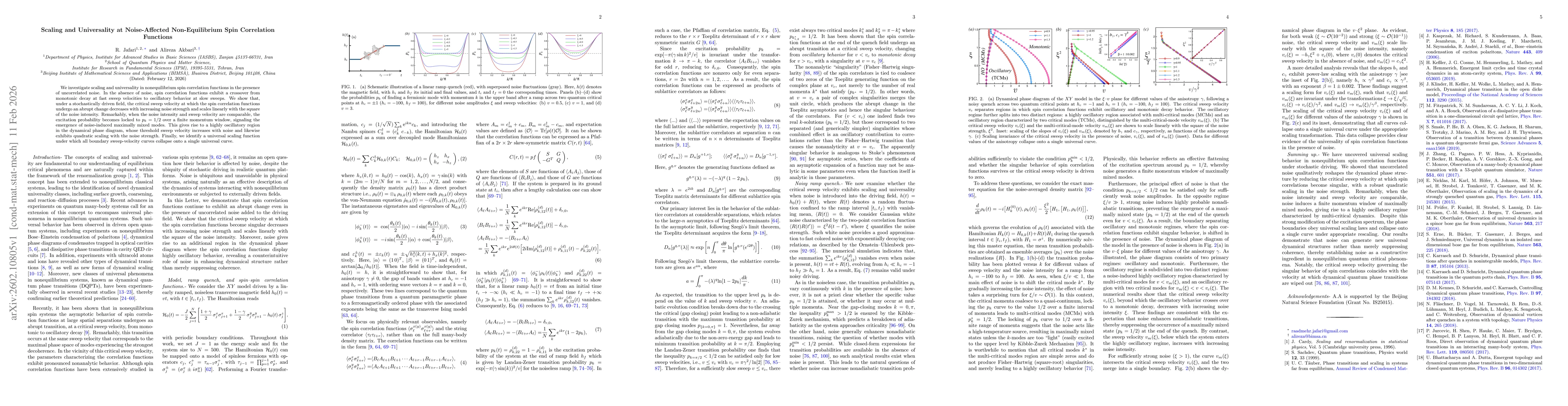 Thumbnail for Scaling and Universality at Noise-Affected Non-Equilibrium Spin Correlation Functions