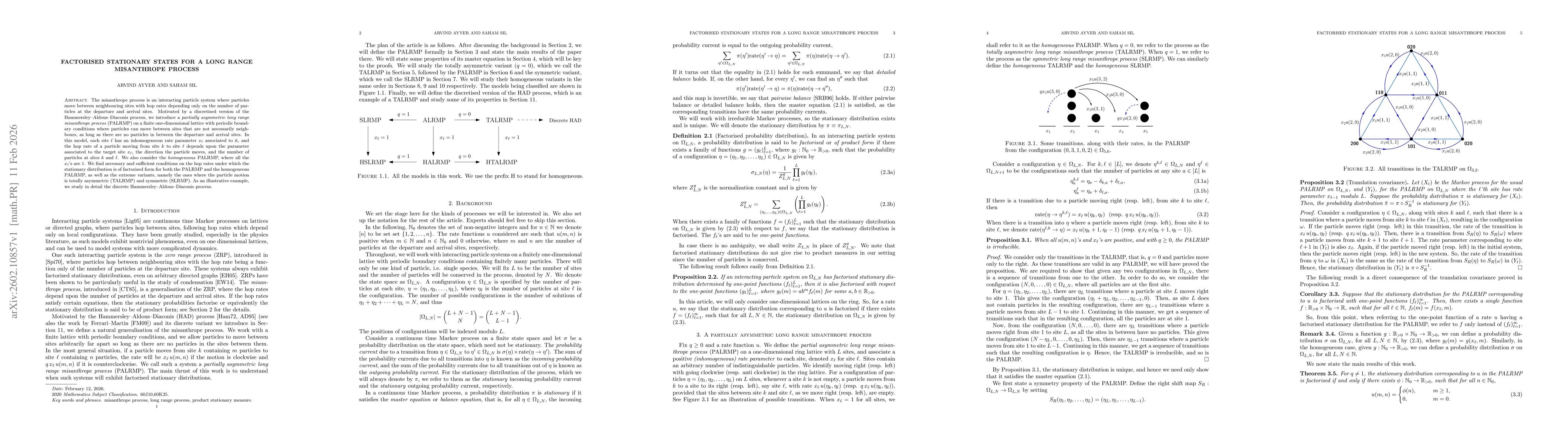 Thumbnail for Factorised stationary states for a long range misanthrope process