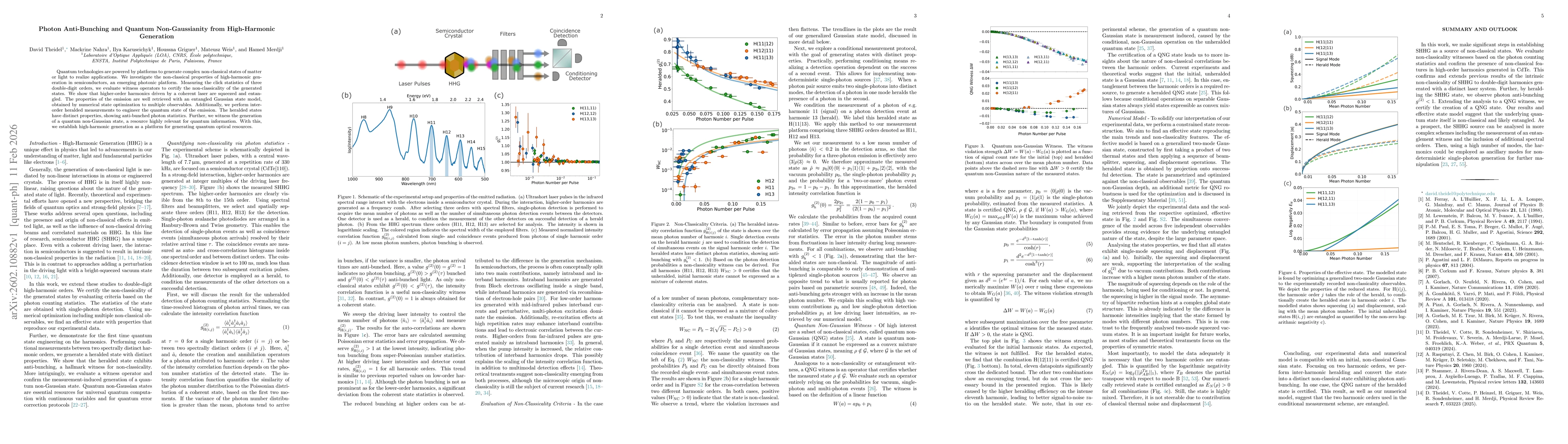 Thumbnail for Photon Anti-Bunching and Quantum Non-Gaussianity from High-Harmonic Generation